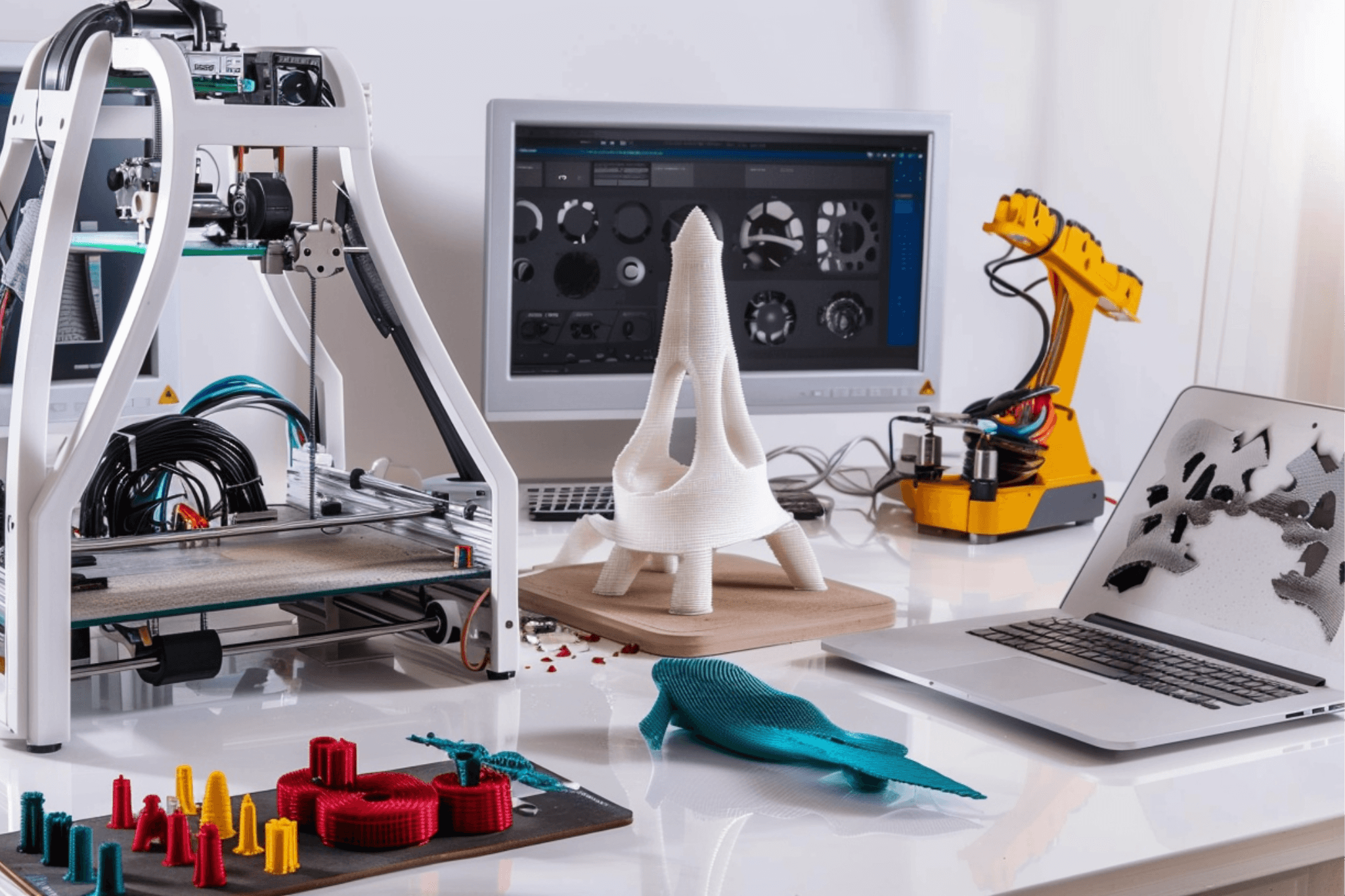3D-Druck 6 Close-up of a 3D printer in action creating complex geometries