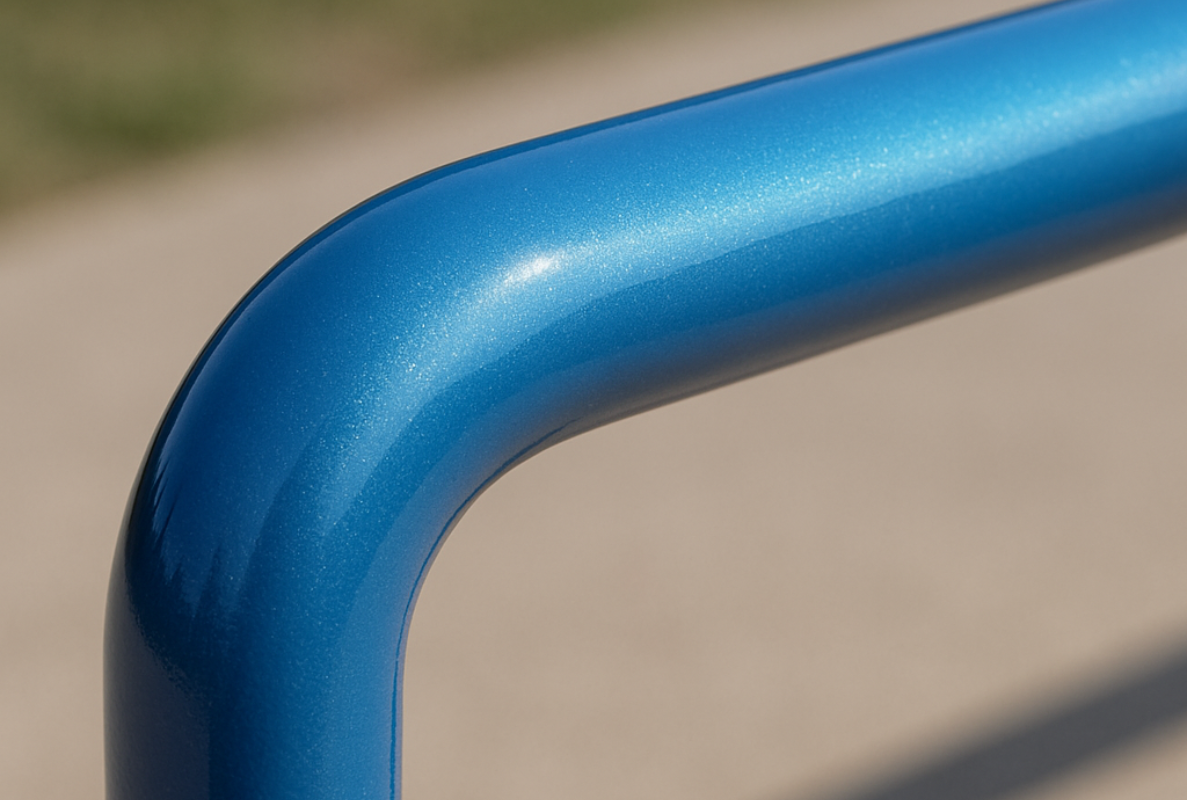 Blue zinc part